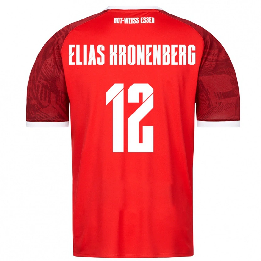 Danxen Kinder Sebastian Elias Kronenberg #12 Rot Burgunder Weiß Auswärtstrikot Trikot 2025/26 T-Shirt Schweiz