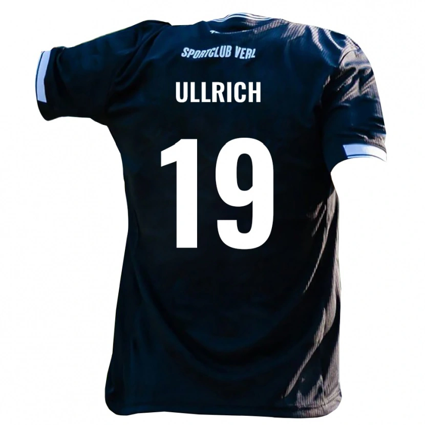 Danxen Kinder Nikita Ullrich #19 Schwarz Weiß Auswärtstrikot Trikot 2025/26 T-Shirt Schweiz