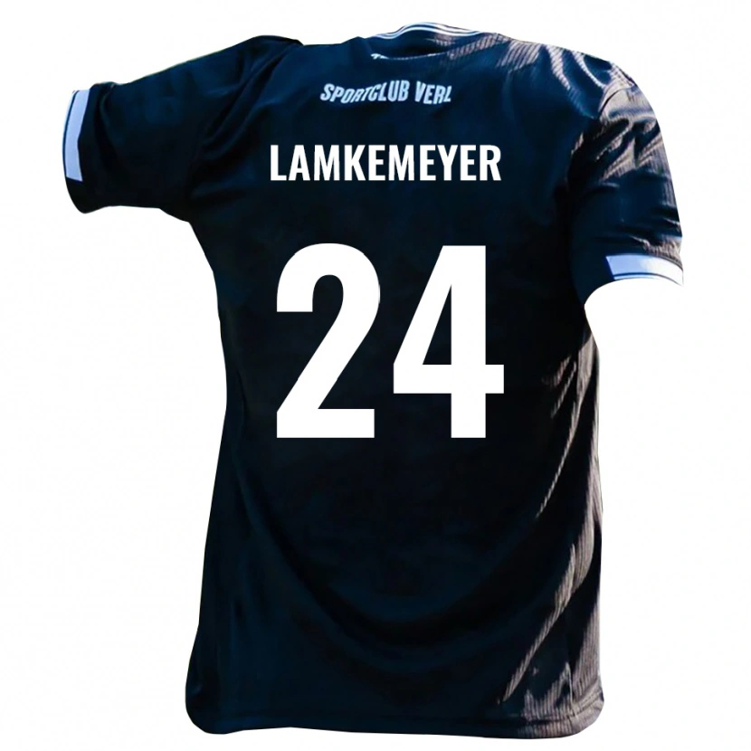 Danxen Kinder Moritz Lamkemeyer #24 Schwarz Weiß Auswärtstrikot Trikot 2025/26 T-Shirt Schweiz