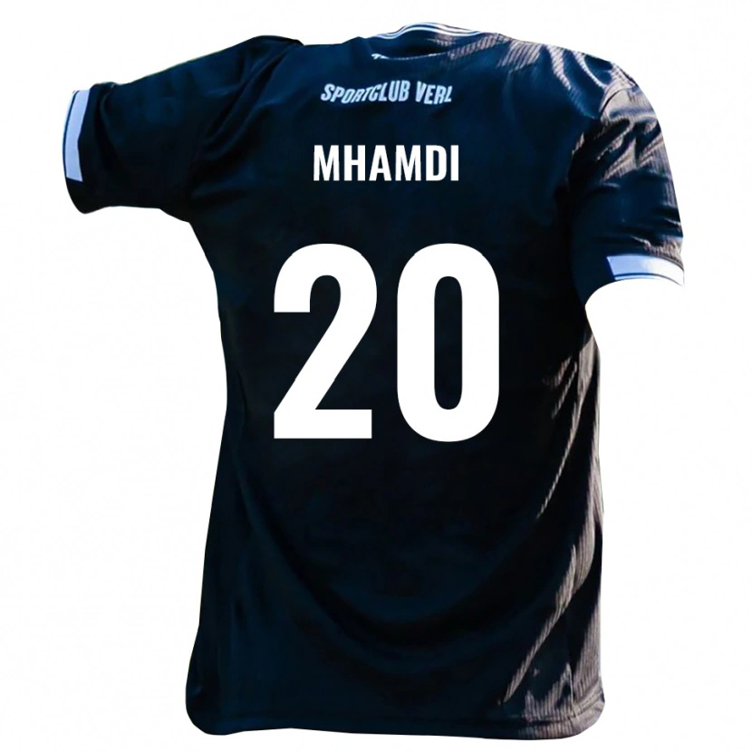 Danxen Kinder Oualid Mhamdi #20 Schwarz Weiß Auswärtstrikot Trikot 2025/26 T-Shirt Schweiz