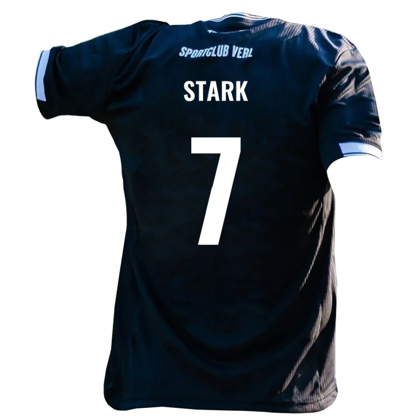 Danxen Kinder Julian Stark #7 Schwarz Weiß Auswärtstrikot Trikot 2025/26 T-Shirt Schweiz