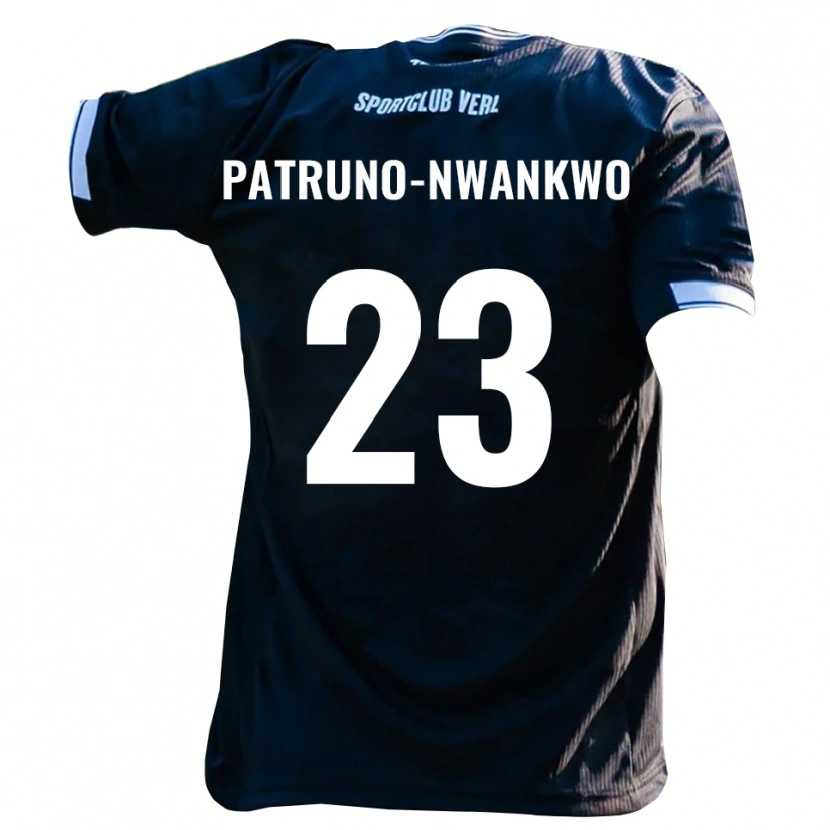 Danxen Kinder Josiah Patruno-Nwankwo #23 Schwarz Weiß Auswärtstrikot Trikot 2025/26 T-Shirt Schweiz