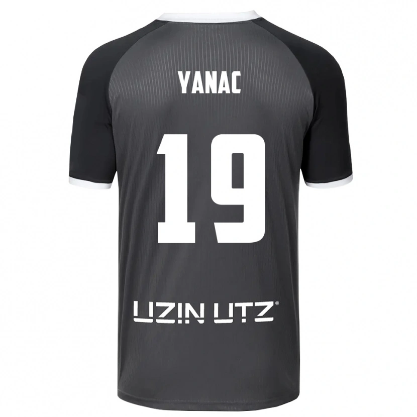 Danxen Kinder Kaan Yanac #19 Grau Weiß Auswärtstrikot Trikot 2025/26 T-Shirt Schweiz