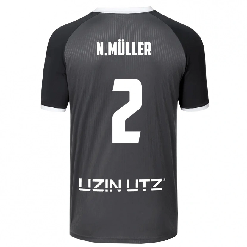 Danxen Kinder Nico Müller #2 Grau Weiß Auswärtstrikot Trikot 2025/26 T-Shirt Schweiz
