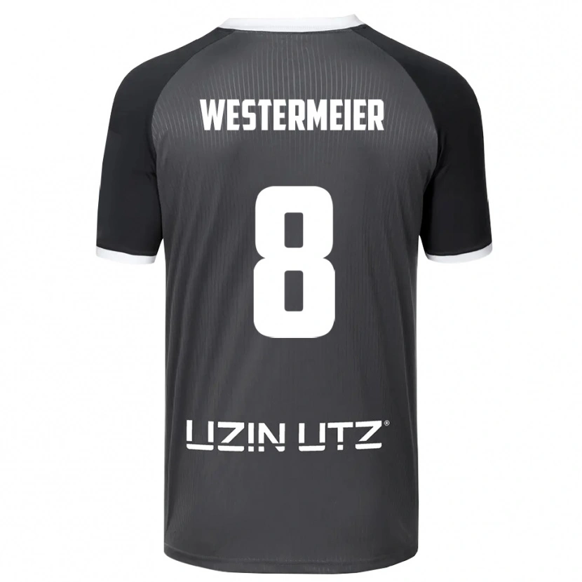Danxen Kinder Ben Westermeier #8 Grau Weiß Auswärtstrikot Trikot 2025/26 T-Shirt Schweiz