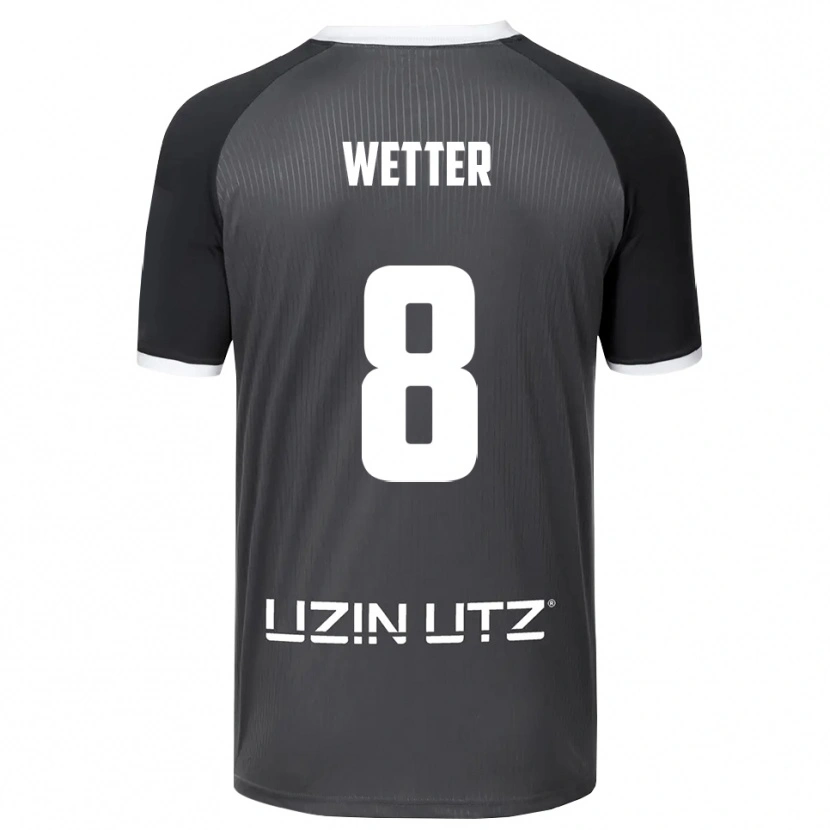 Danxen Kinder Samuel Wetter #8 Grau Weiß Auswärtstrikot Trikot 2025/26 T-Shirt Schweiz