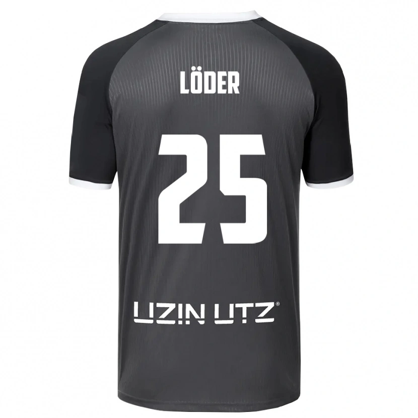 Danxen Kinder Elias Löder #25 Grau Weiß Auswärtstrikot Trikot 2025/26 T-Shirt Schweiz