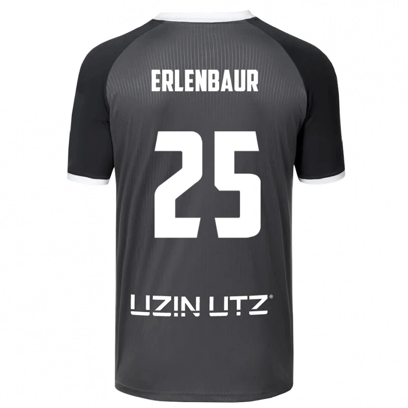 Danxen Kinder Johannes Erlenbaur #25 Grau Weiß Auswärtstrikot Trikot 2025/26 T-Shirt Schweiz