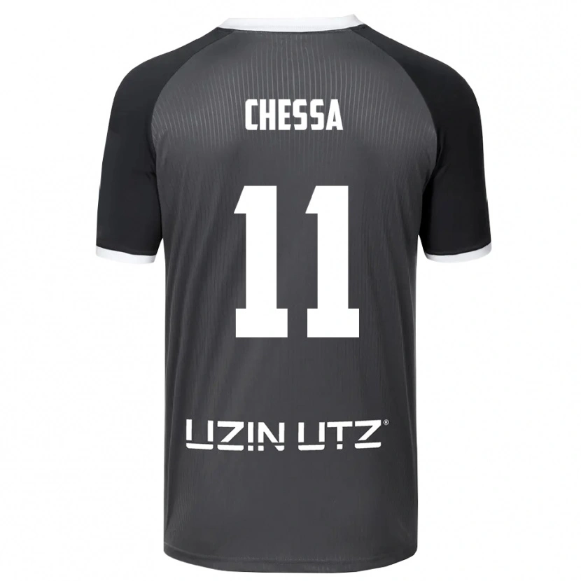Danxen Kinder Dennis Chessa #11 Grau Weiß Auswärtstrikot Trikot 2025/26 T-Shirt Schweiz