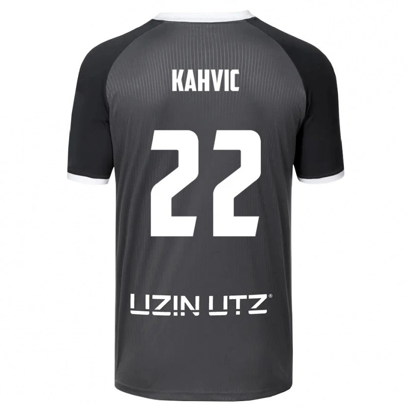 Danxen Kinder Aleksandar Kahvic #22 Grau Weiß Auswärtstrikot Trikot 2025/26 T-Shirt Schweiz