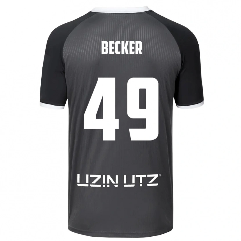Danxen Kinder André Becker #49 Grau Weiß Auswärtstrikot Trikot 2025/26 T-Shirt Schweiz