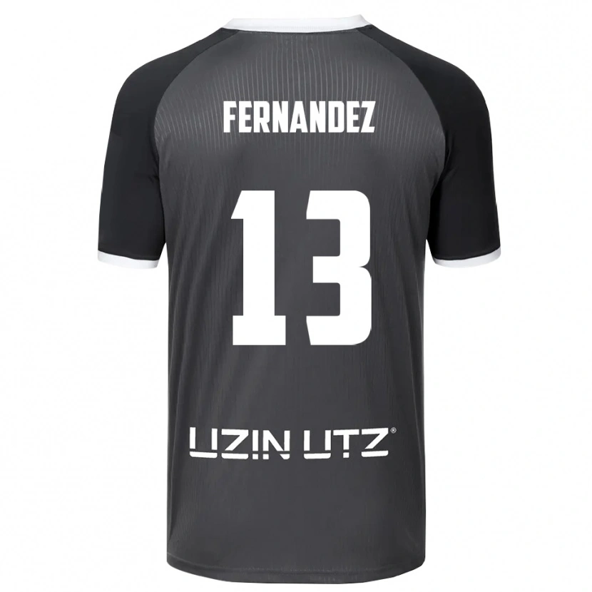 Danxen Kinder Luis Fernandez #13 Grau Weiß Auswärtstrikot Trikot 2025/26 T-Shirt Schweiz