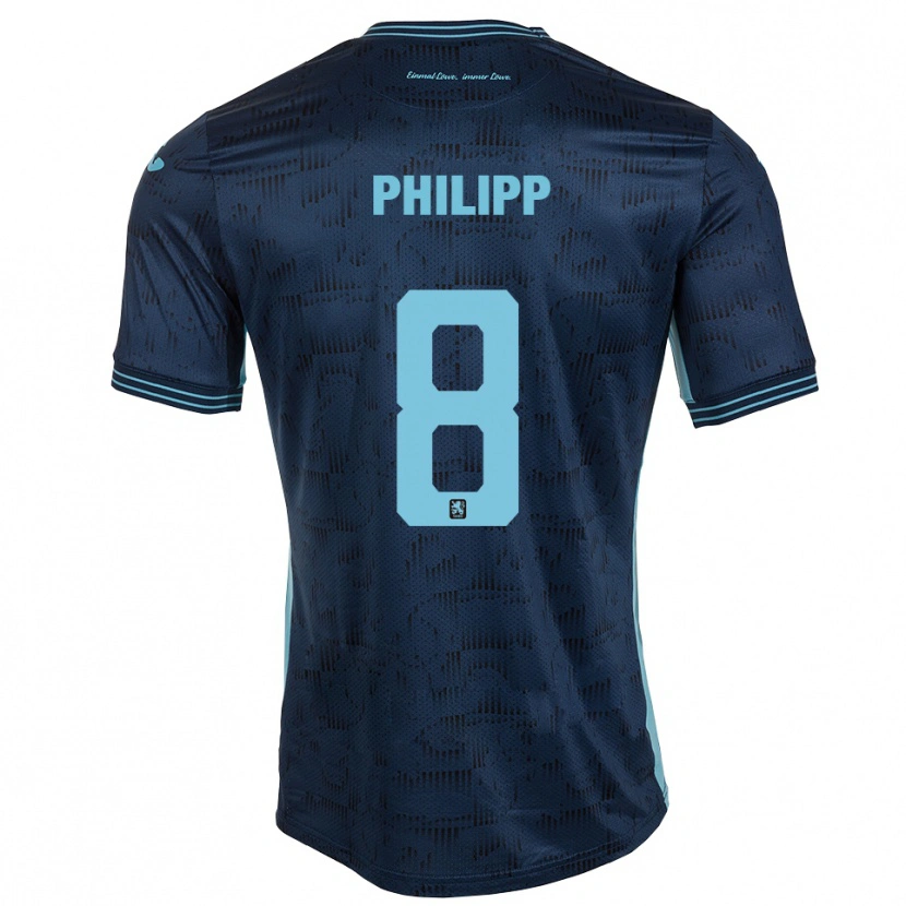 Danxen Kinder David Philipp #8 Königsblau Auswärtstrikot Trikot 2025/26 T-Shirt Schweiz