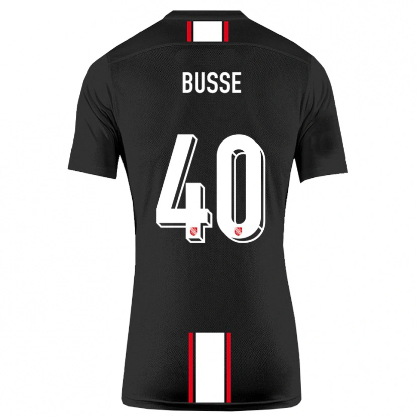 Danxen Kinder Jonah Busse #40 Schwarz Weiß Auswärtstrikot Trikot 2025/26 T-Shirt Schweiz