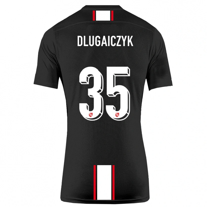 Danxen Kinder Alexander Dlugaiczyk #35 Schwarz Weiß Auswärtstrikot Trikot 2025/26 T-Shirt Schweiz
