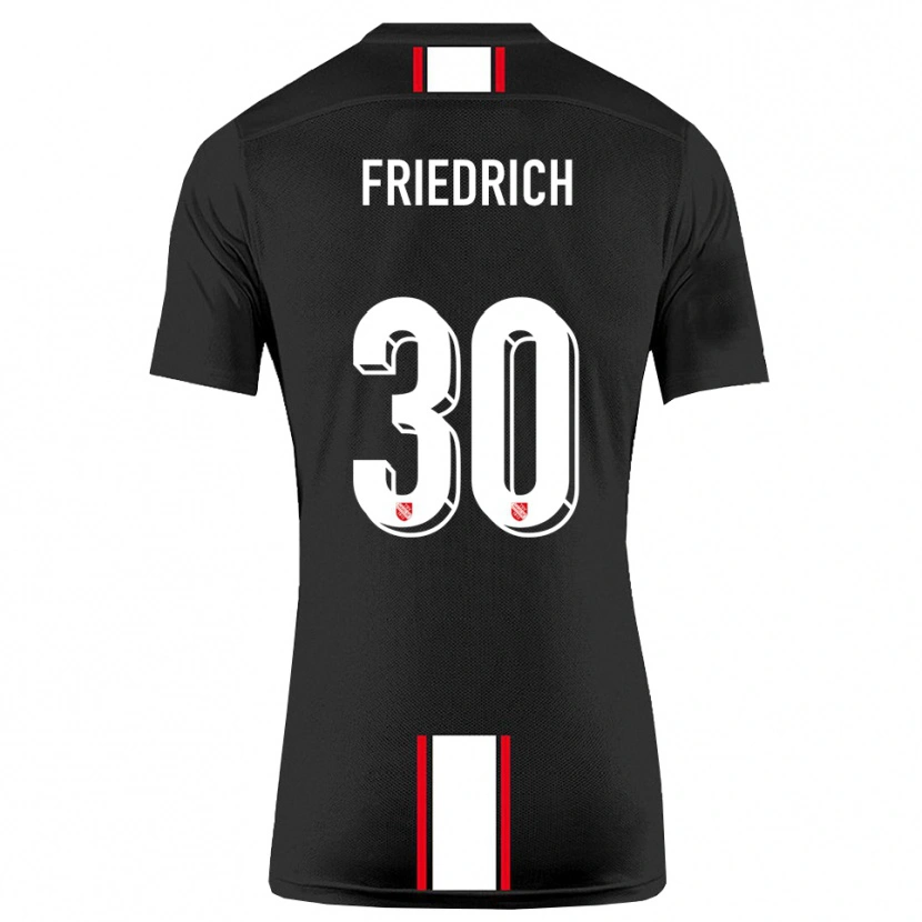 Danxen Kinder Timo Friedrich #30 Schwarz Weiß Auswärtstrikot Trikot 2025/26 T-Shirt Schweiz