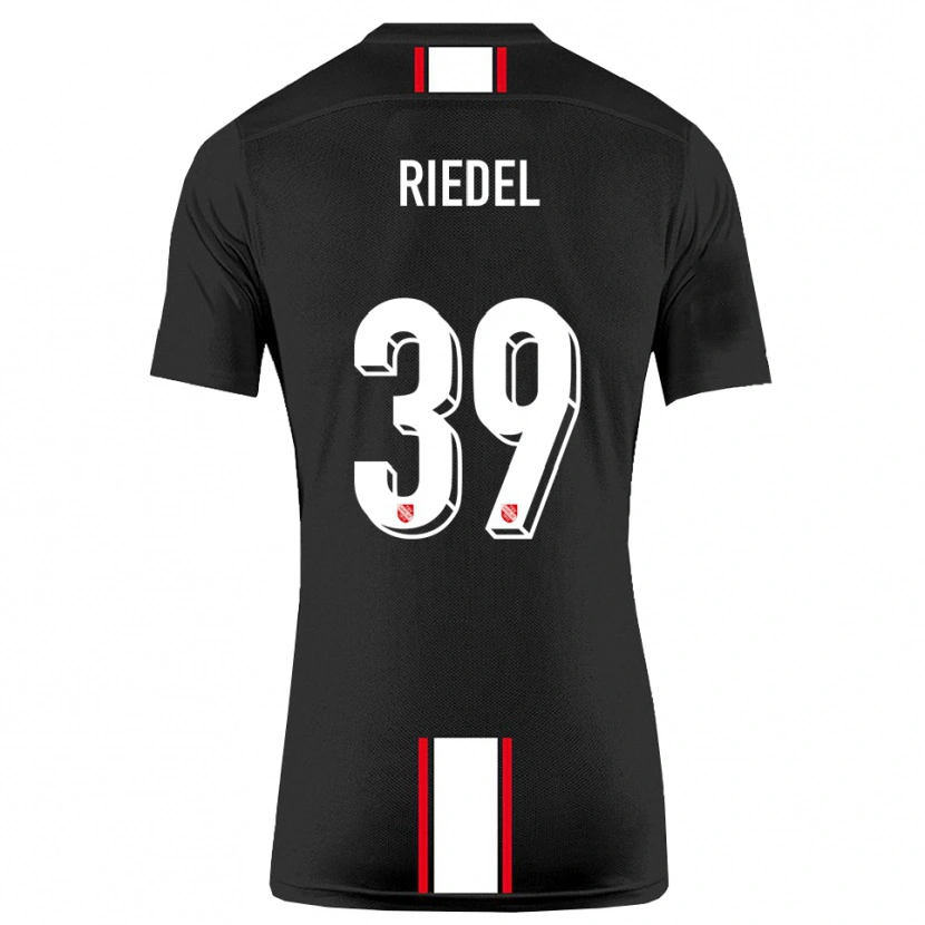 Danxen Kinder Florian Riedel #39 Schwarz Weiß Auswärtstrikot Trikot 2025/26 T-Shirt Schweiz