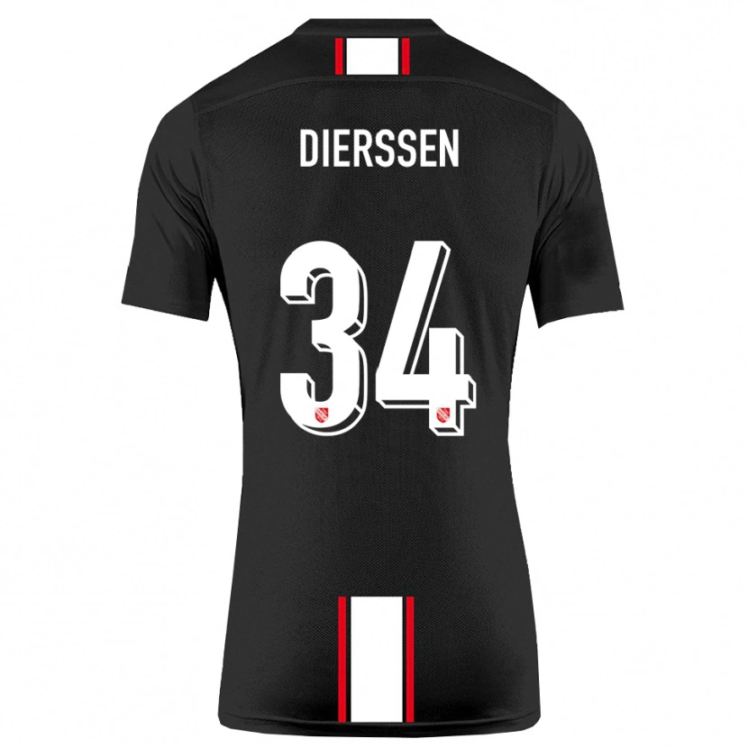 Danxen Kinder Tim Dierßen #34 Schwarz Weiß Auswärtstrikot Trikot 2025/26 T-Shirt Schweiz