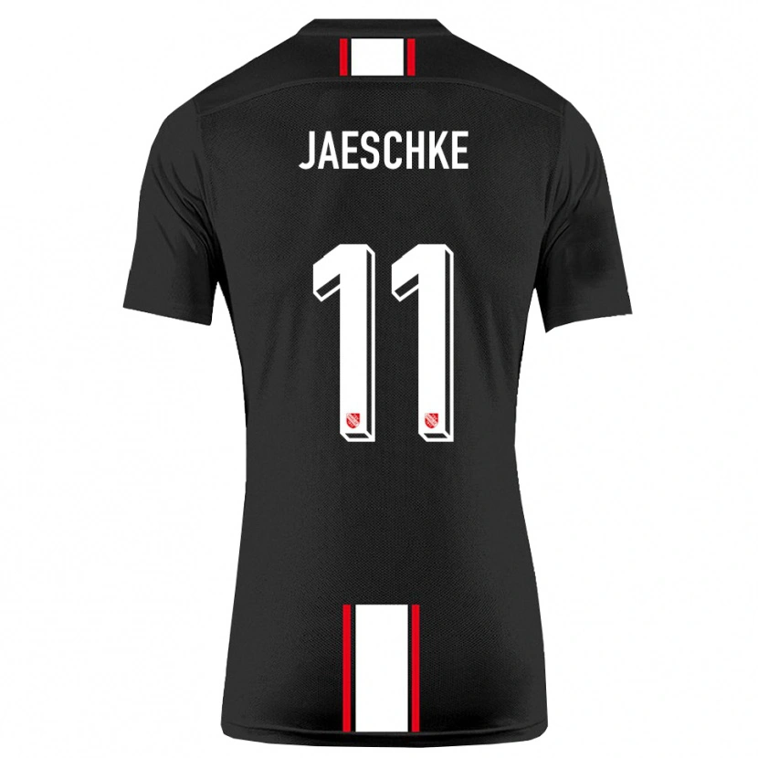 Danxen Kinder Yannik Jaeschke #11 Schwarz Weiß Auswärtstrikot Trikot 2025/26 T-Shirt Schweiz