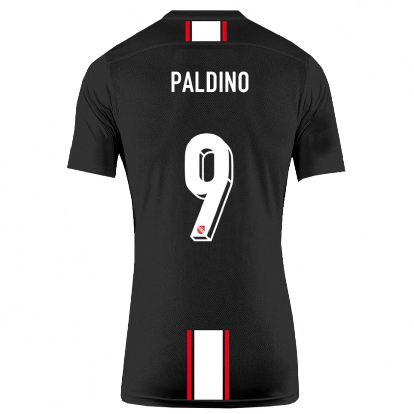 Danxen Kinder Lorenzo Paldino #9 Schwarz Weiß Auswärtstrikot Trikot 2025/26 T-Shirt Schweiz