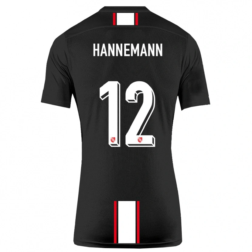 Danxen Kinder Sören Hannemann #12 Schwarz Weiß Auswärtstrikot Trikot 2025/26 T-Shirt Schweiz