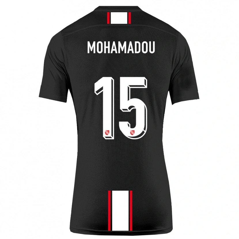 Danxen Kinder Akram-Dine Mohamadou #15 Schwarz Weiß Auswärtstrikot Trikot 2025/26 T-Shirt Schweiz