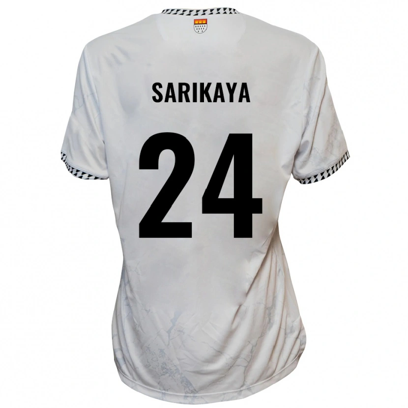 Danxen Kinder Ege Sarikaya #24 Weiß Schwarz Auswärtstrikot Trikot 2025/26 T-Shirt Schweiz