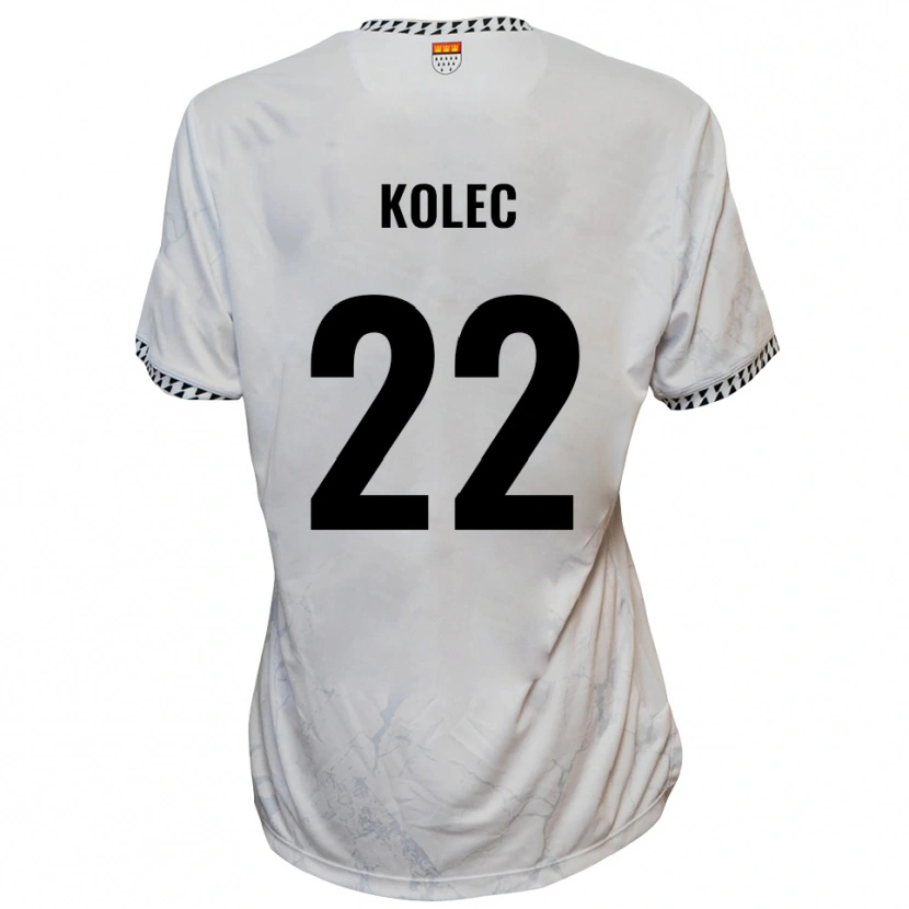 Danxen Kinder Paul Kolec #22 Weiß Schwarz Auswärtstrikot Trikot 2025/26 T-Shirt Schweiz