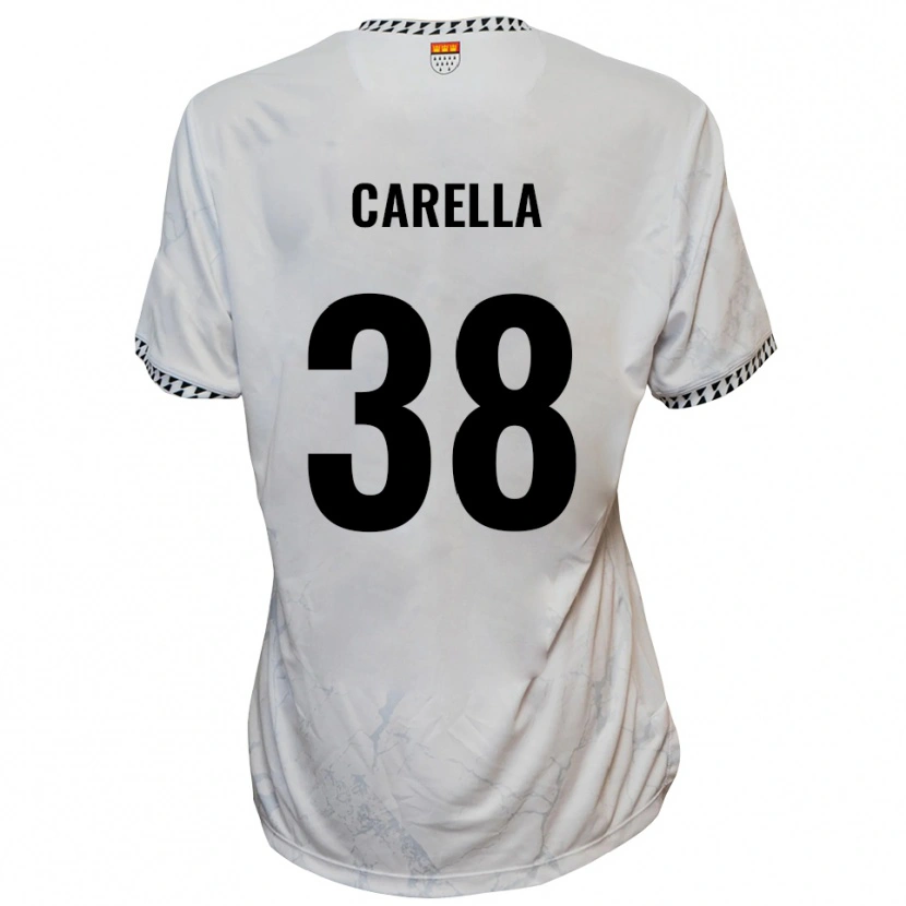 Danxen Kinder Samuele Carella #38 Weiß Schwarz Auswärtstrikot Trikot 2025/26 T-Shirt Schweiz