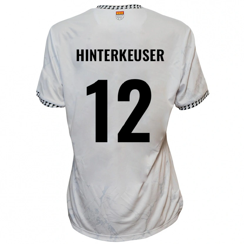 Danxen Kinder Thomas Hinterkeuser #12 Weiß Schwarz Auswärtstrikot Trikot 2025/26 T-Shirt Schweiz