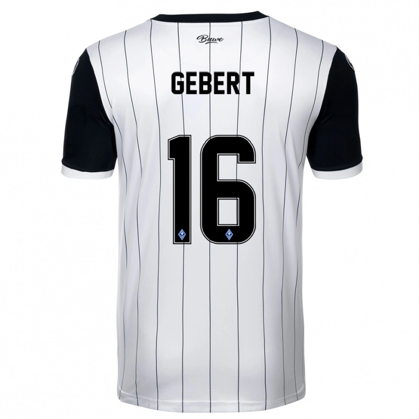 Danxen Kinder Nevio Gebert #16 Weiß Schwarz Auswärtstrikot Trikot 2025/26 T-Shirt Schweiz