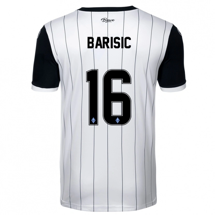 Danxen Kinder Diego Barisic #16 Weiß Schwarz Auswärtstrikot Trikot 2025/26 T-Shirt Schweiz
