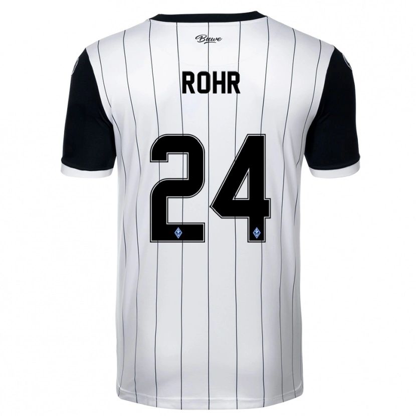 Danxen Kinder Elijah Rohr #24 Weiß Schwarz Auswärtstrikot Trikot 2025/26 T-Shirt Schweiz