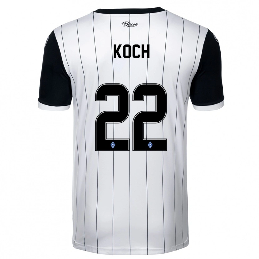 Danxen Kinder Nico Koch #22 Weiß Schwarz Auswärtstrikot Trikot 2025/26 T-Shirt Schweiz