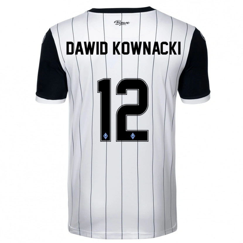 Danxen Kinder Jakub Dawid Kownacki #12 Weiß Schwarz Auswärtstrikot Trikot 2025/26 T-Shirt Schweiz