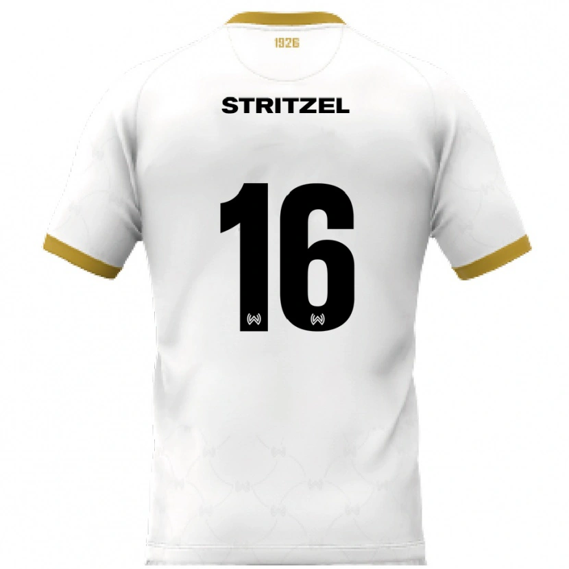 Danxen Kinder Florian Stritzel #16 Weiß Gold Auswärtstrikot Trikot 2025/26 T-Shirt Schweiz