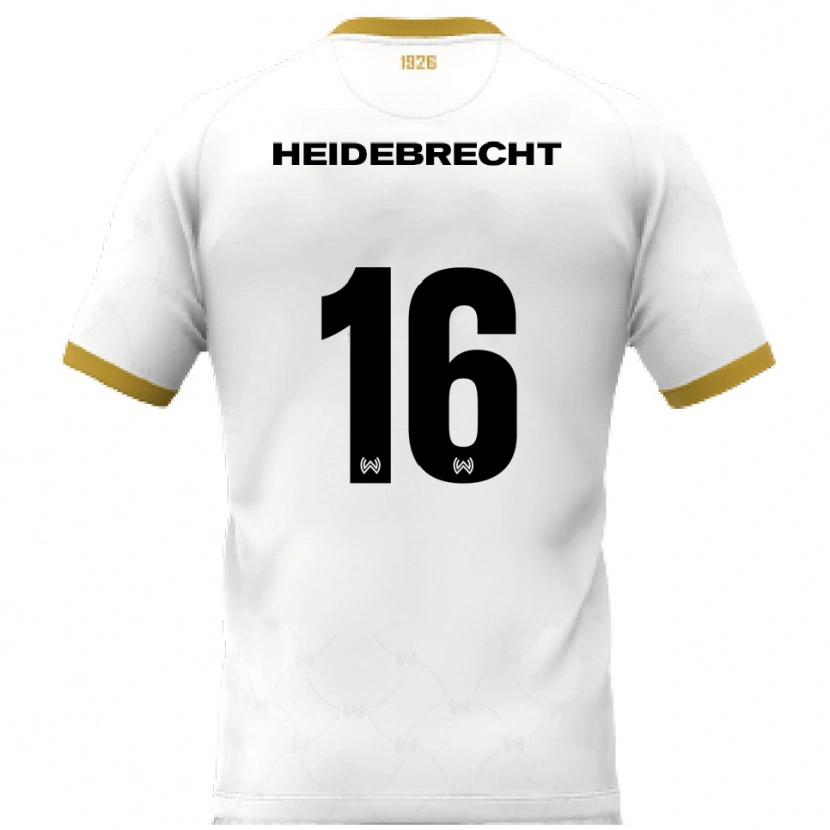 Danxen Kinder Elias Heidebrecht #16 Weiß Gold Auswärtstrikot Trikot 2025/26 T-Shirt Schweiz