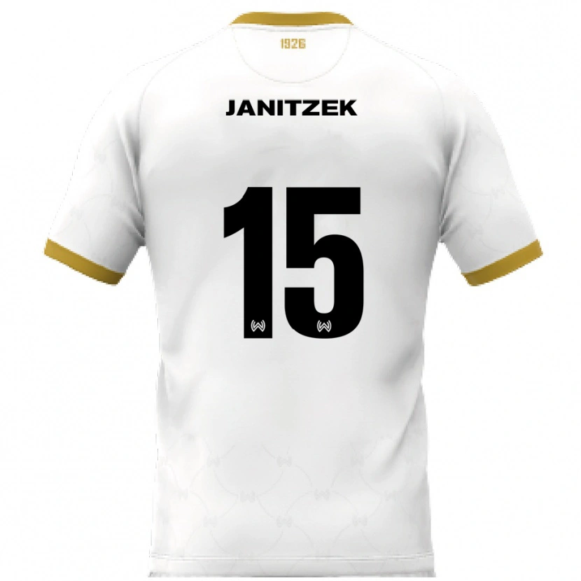 Danxen Kinder Justin Janitzek #15 Weiß Gold Auswärtstrikot Trikot 2025/26 T-Shirt Schweiz