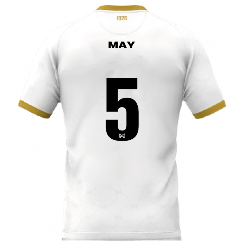 Danxen Kinder Niklas May #5 Weiß Gold Auswärtstrikot Trikot 2025/26 T-Shirt Schweiz