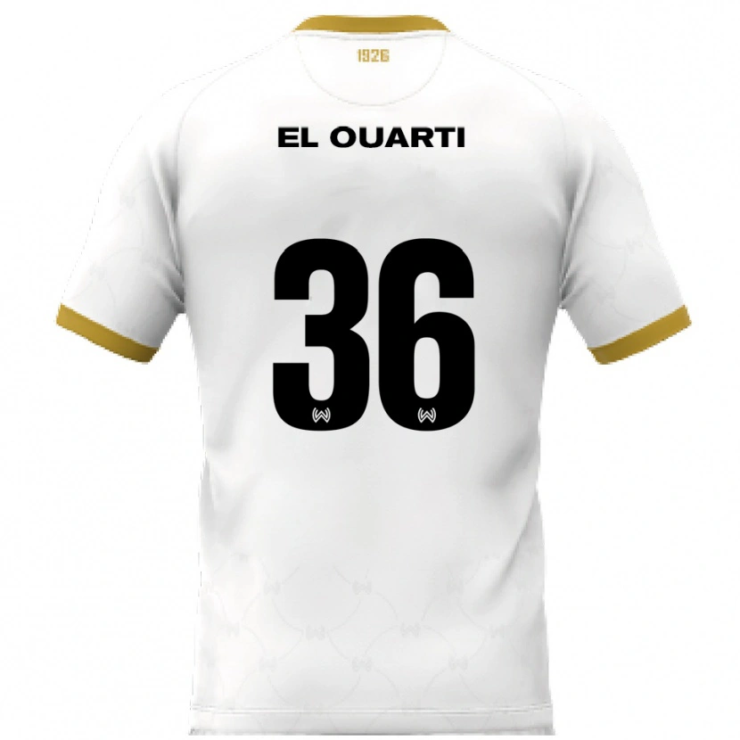Danxen Kinder Nassim El Ouarti #36 Weiß Gold Auswärtstrikot Trikot 2025/26 T-Shirt Schweiz