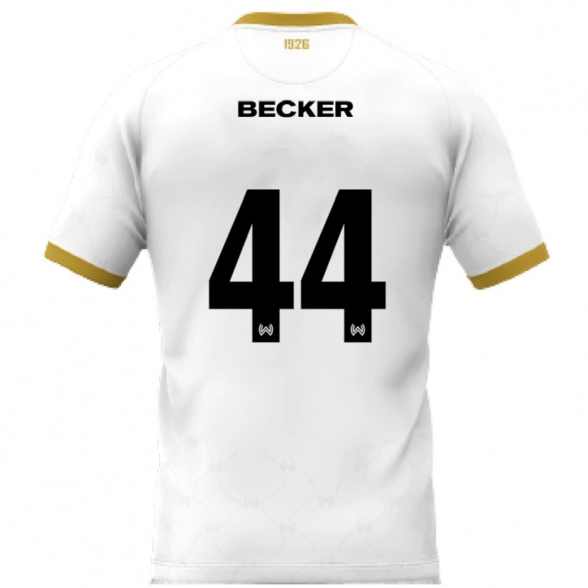 Danxen Kinder Jan Becker #44 Weiß Gold Auswärtstrikot Trikot 2025/26 T-Shirt Schweiz
