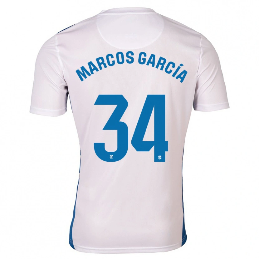Danxen Herren Marcos García #34 Weiß Blau Heimtrikot Trikot 2025/26 T-Shirt Schweiz