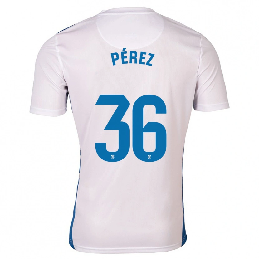 Danxen Herren Dani Pérez #36 Weiß Blau Heimtrikot Trikot 2025/26 T-Shirt Schweiz