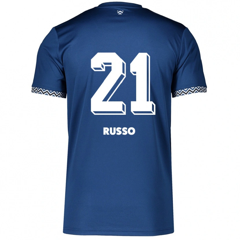 Danxen Herren Stefano Russo #21 Marineblau Weiß Heimtrikot Trikot 2025/26 T-Shirt Schweiz