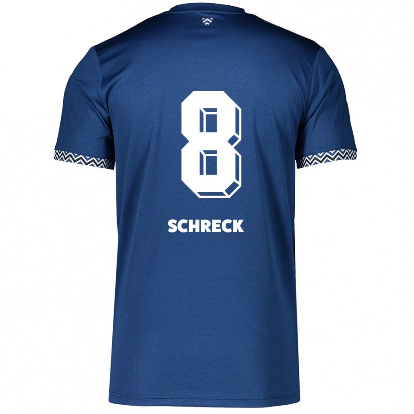 Danxen Herren Sam Schreck #8 Marineblau Weiß Heimtrikot Trikot 2025/26 T-Shirt Schweiz