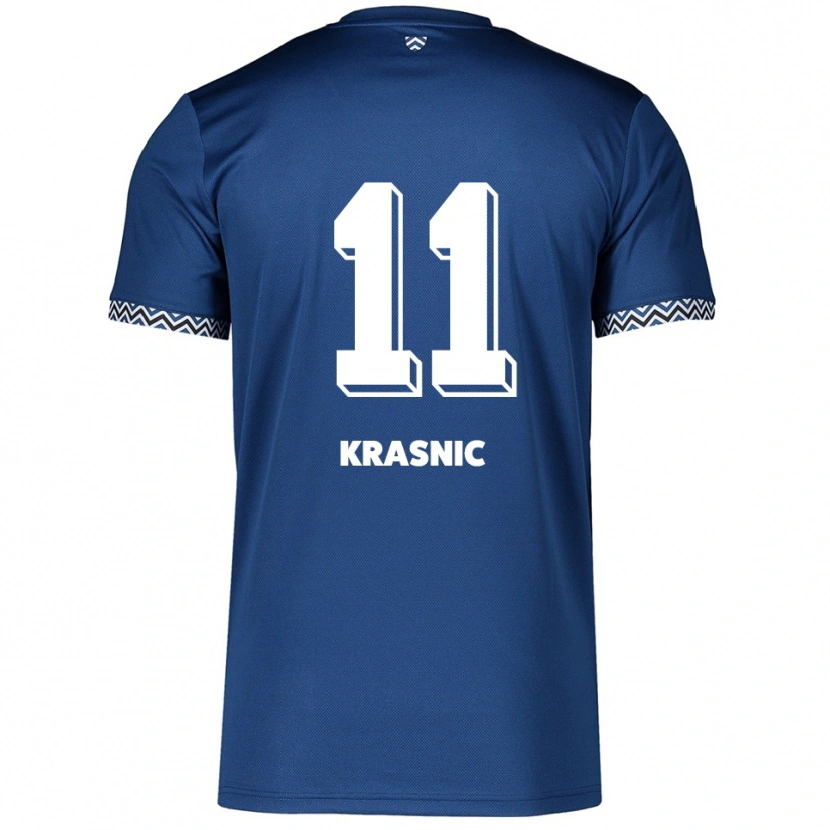 Danxen Herren Fabiano Krasnic #11 Marineblau Weiß Heimtrikot Trikot 2025/26 T-Shirt Schweiz