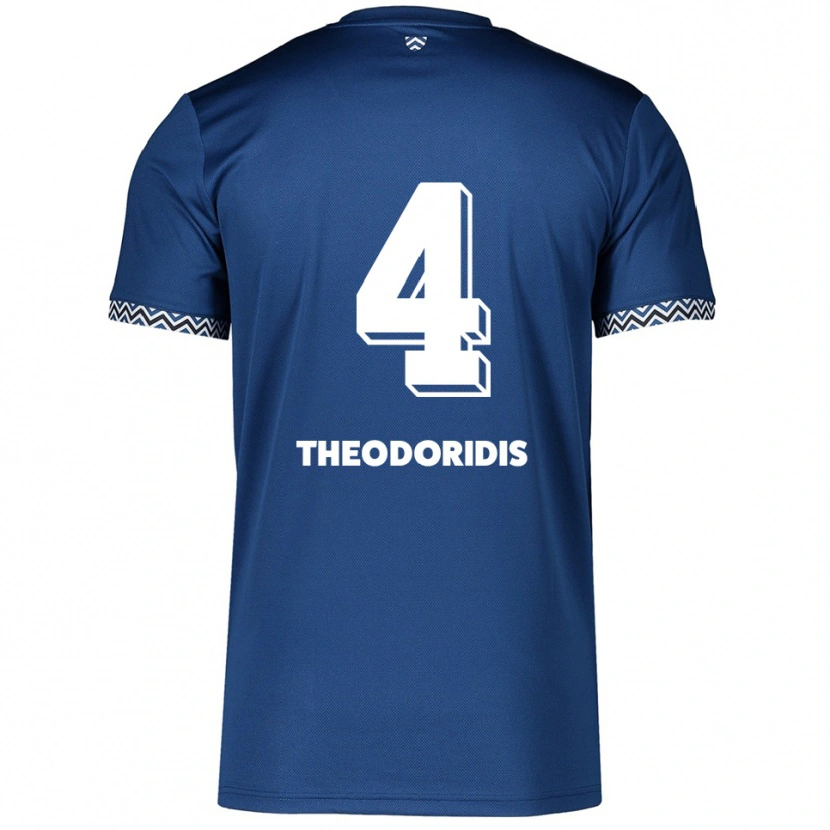 Danxen Herren Christos Theodoridis #4 Marineblau Weiß Heimtrikot Trikot 2025/26 T-Shirt Schweiz
