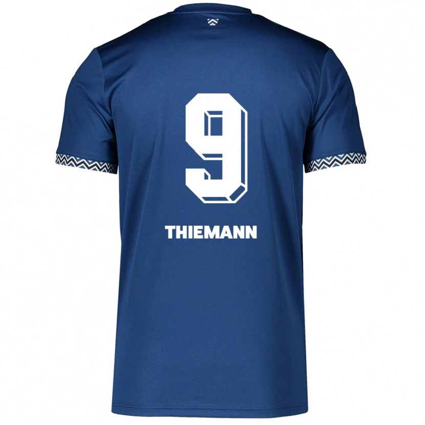 Danxen Herren Sophia Thiemann #9 Marineblau Weiß Heimtrikot Trikot 2025/26 T-Shirt Schweiz