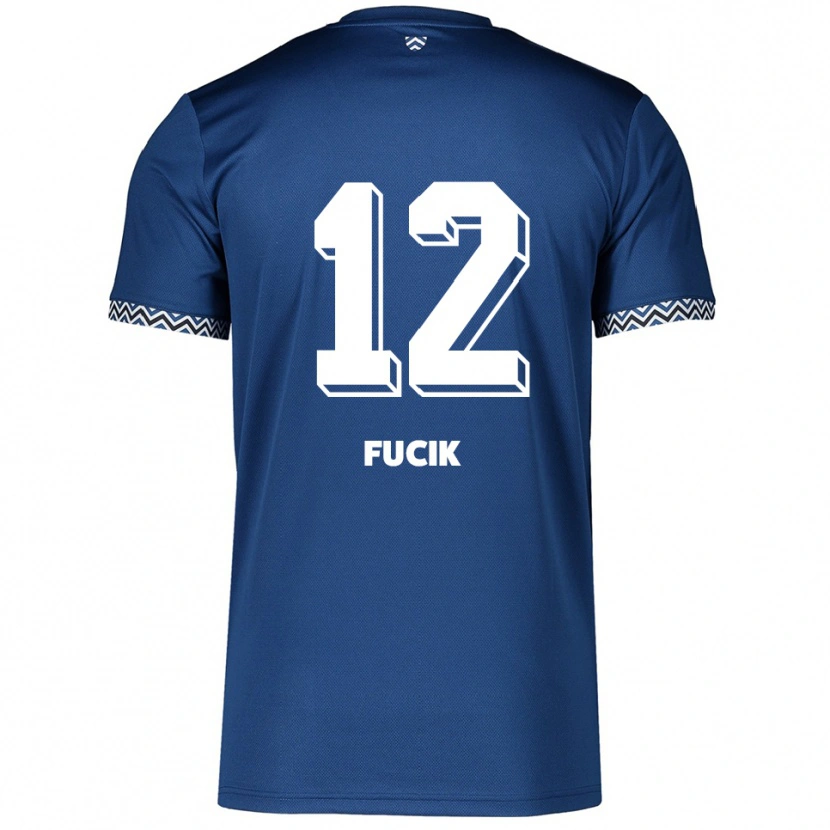 Danxen Herren Miles Fucik #12 Marineblau Weiß Heimtrikot Trikot 2025/26 T-Shirt Schweiz