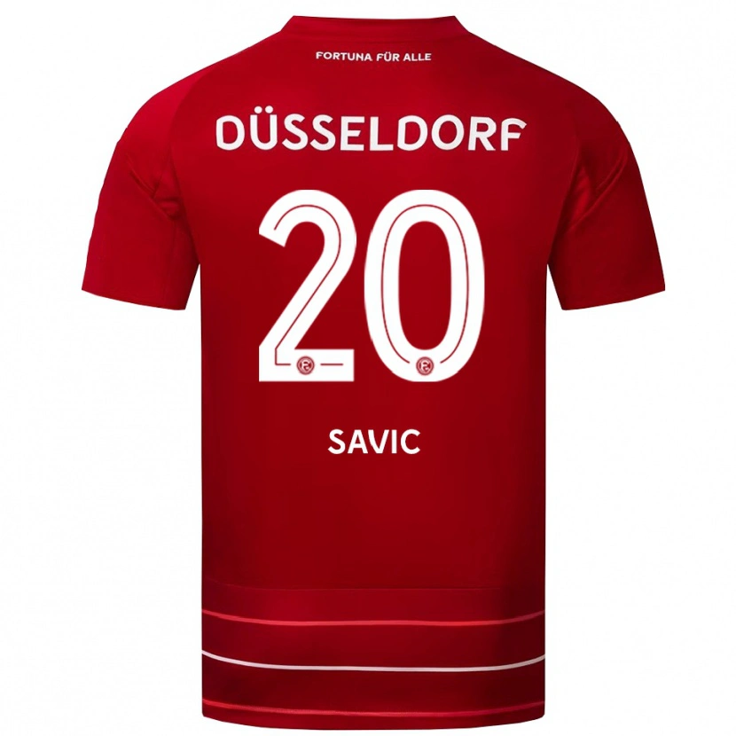 Danxen Herren David Savic #20 Rot Weiß Heimtrikot Trikot 2025/26 T-Shirt Schweiz